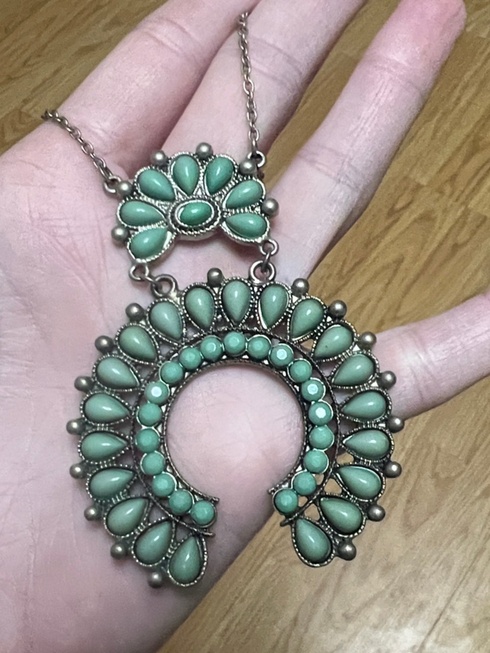 Light Turquoise Boho Western Style Statement Necklace - Women Jewelry